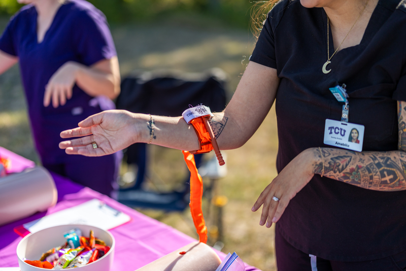TCU Nursing students at Glenwood Park for TCU Day of Service 2026
