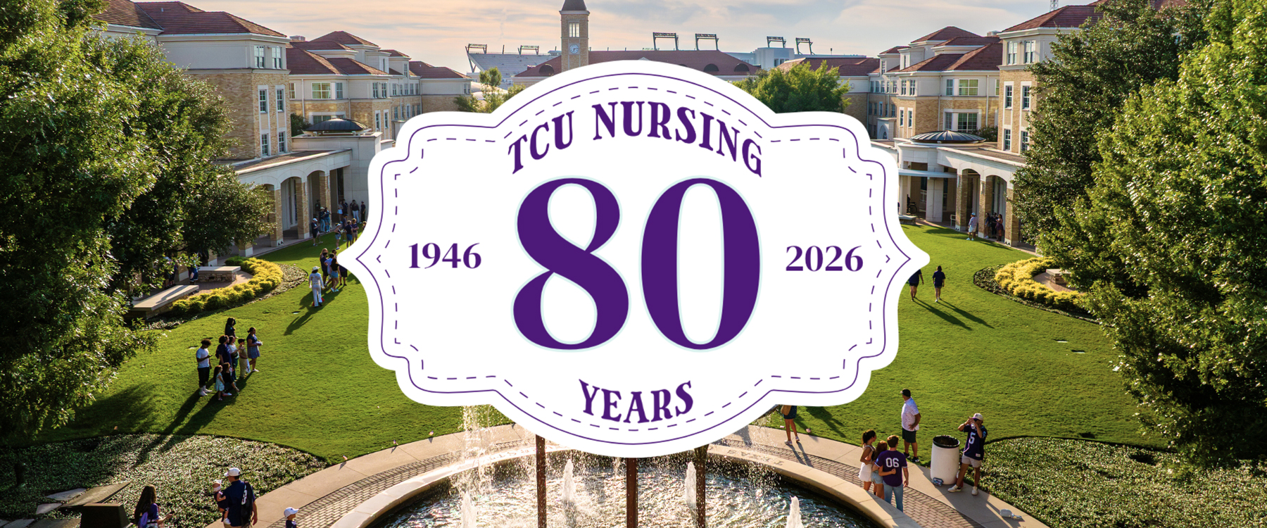 80 years nursing wordmark