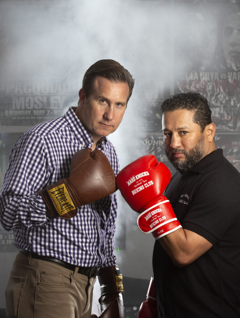 Dr. Chris Watts with former professional boxer Paulie Ayala