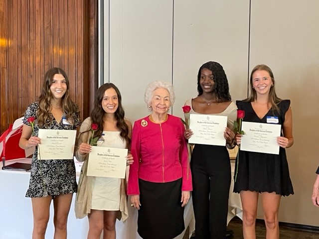 TCU award recipients at the "Daughters of the American Revolution" luncheon