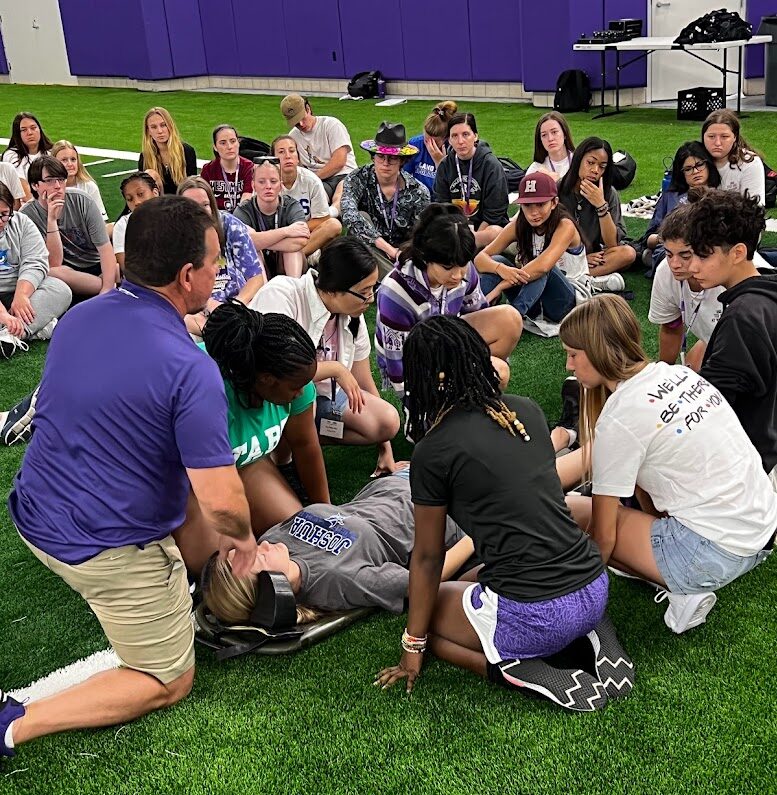Students interested in athletic training learn various skills and techniques