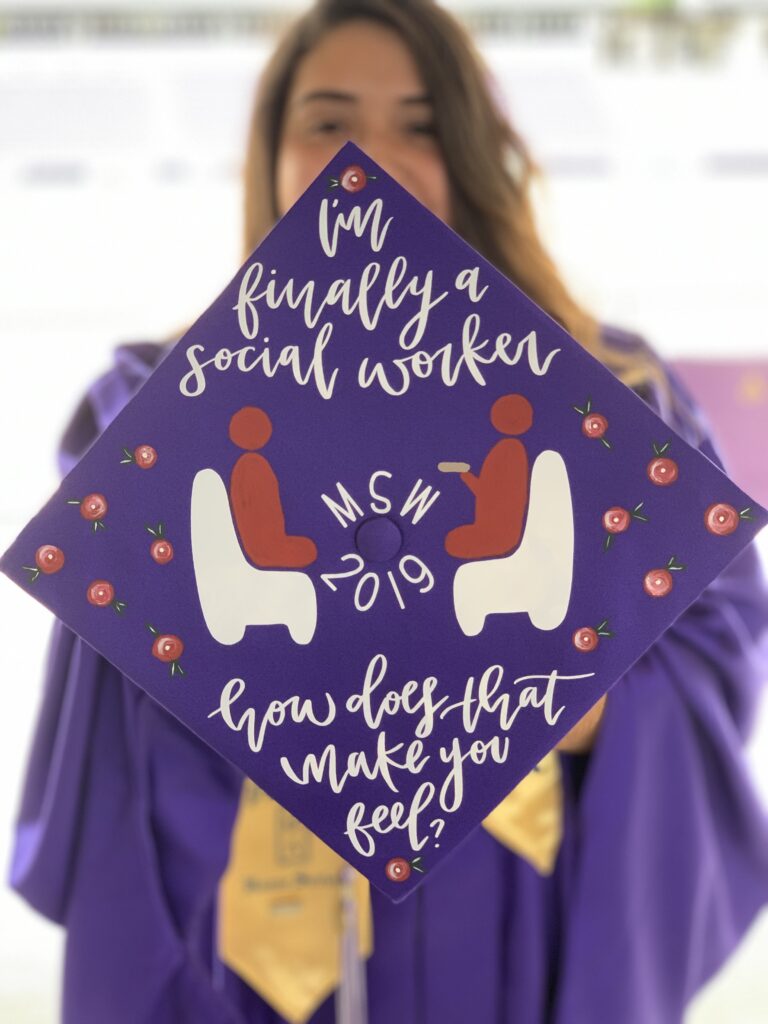 Sabado’s decorated graduation cap