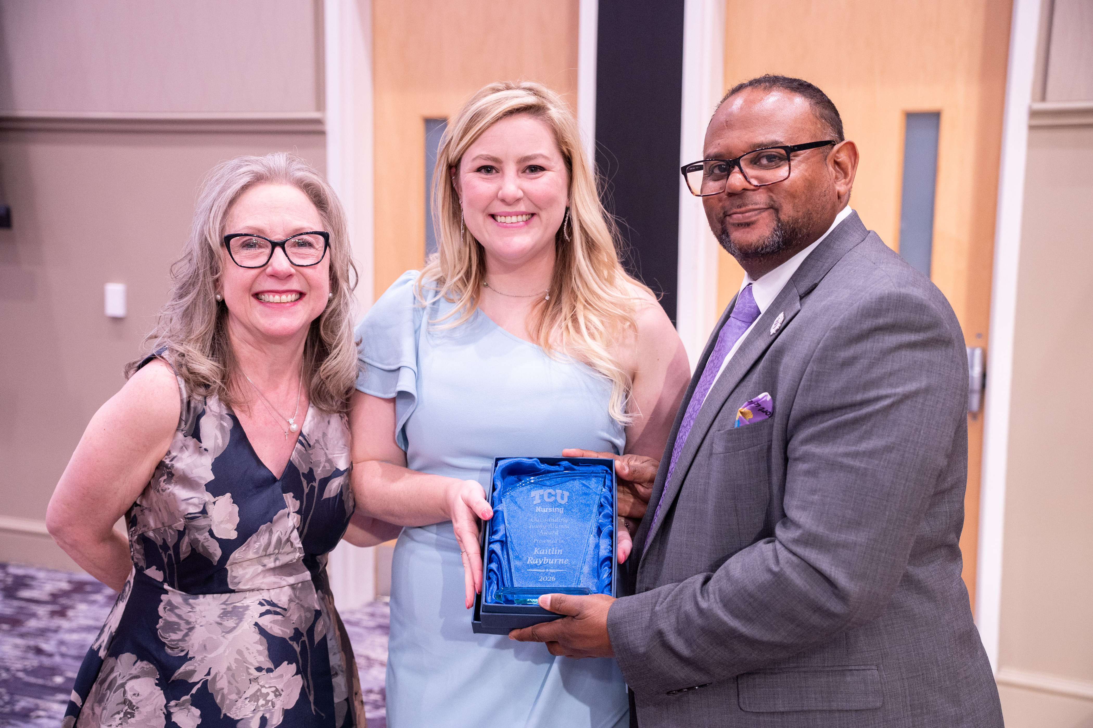 Kaitlin Rayburne ’20 (MSN ’25) was the recipient of the 2026 TCU Nursing Young Alumni Award